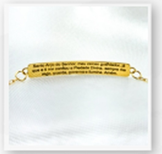 Pulseira Infantil Chapa com Oração