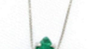 Colar Pingente Esmeralda Retangular